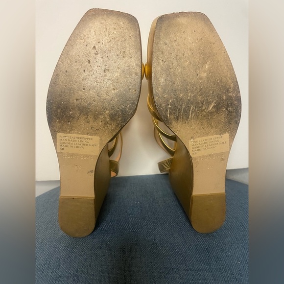 Charles David Judy Gold Wedge Sandal size 9 - Picture 11 of 12